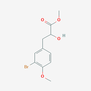 molecular formula C11H13BrO4 B15320312 Methyl 3-(3-bromo-4-methoxyphenyl)-2-hydroxypropanoate 