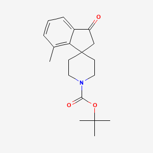 molecular formula C19H25NO3 B1532039 tert-Butyl 7-methyl-3-oxo-2,3-dihydrospiro[indene-1,4'-piperidine]-1'-carboxylate CAS No. 1160247-49-3