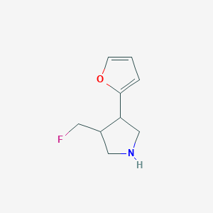 3-(Fluoromethyl)-4-(furan-2-yl)pyrrolidine