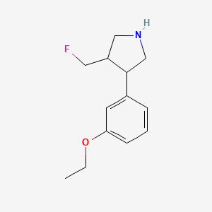 3-(3-Ethoxyphenyl)-4-(fluoromethyl)pyrrolidine