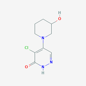 molecular formula C9H12ClN3O2 B1532043 4-chloro-5-(3-hydroxypiperidin-1-yl)pyridazin-3(2H)-one CAS No. 2091602-88-7