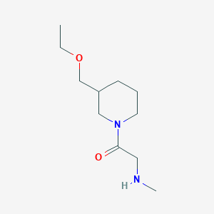 molecular formula C11H22N2O2 B1532047 1-(3-(Ethoxymethyl)piperidin-1-yl)-2-(methylamino)ethan-1-one CAS No. 1591301-05-1