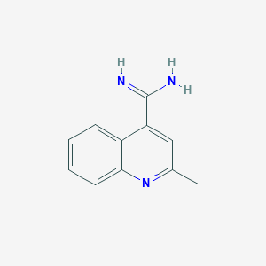 molecular formula C11H11N3 B15320488 2-Methylquinoline-4-carboximidamide 