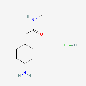 molecular formula C9H19ClN2O B15320575 2-(4-aminocyclohexyl)-N-methylacetamidehydrochloride 