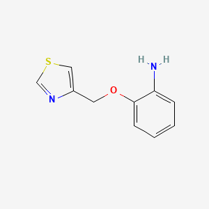molecular formula C10H10N2OS B1532059 2-(1,3-Thiazol-4-ylmethoxy)aniline CAS No. 1179110-63-4