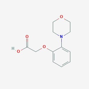 molecular formula C12H15NO4 B15320591 2-(2-Morpholinophenoxy)acetic acid 