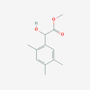 molecular formula C12H16O3 B15320613 Methyl 2-hydroxy-2-(2,4,5-trimethylphenyl)acetate 