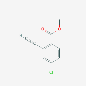 molecular formula C10H7ClO2 B15320632 Methyl4-chloro-2-ethynylbenzoate 