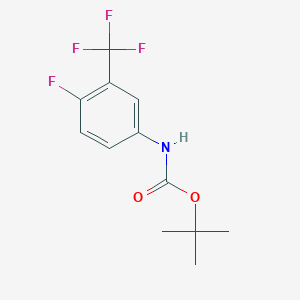 molecular formula C12H13F4NO2 B1532066 N-BOC-4-Fluoro-3-trifluoromethylaniline CAS No. 1072945-57-3
