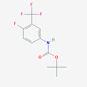 molecular formula C12H13F4NO2 B1532066 tert-Butyl (4-fluoro-3-(trifluoromethyl)phenyl)carbamate CAS No. 1072945-57-3