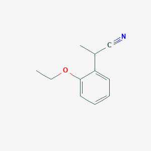 molecular formula C11H13NO B15320669 2-(2-Ethoxyphenyl)propanenitrile 