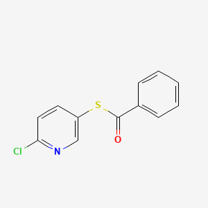 molecular formula C12H8ClNOS B15320730 [(6-Chloropyridin-3-yl)sulfanyl](phenyl)methanone 