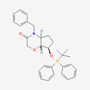 Racemic-(4aS,7R,7aR)-4-benzyl-7-(tert-butyldiphenylsilyloxy)hexahydrocyclopenta[b][1,4]oxazin-3(2H)-one