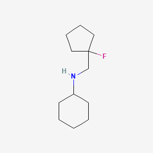 molecular formula C12H22FN B1532080 N-[(1-fluorocyclopentyl)methyl]cyclohexanamine CAS No. 1879534-45-8