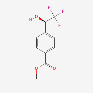 molecular formula C10H9F3O3 B15320809 methyl 4-[(1R)-2,2,2-trifluoro-1-hydroxyethyl]benzoate 