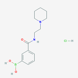 molecular formula C14H22BClN2O3 B1532082 3-(2-(Piperidin-1-yl)ethylcarbamoyl)phenylboronic acid hydrochloride CAS No. 1072945-72-2