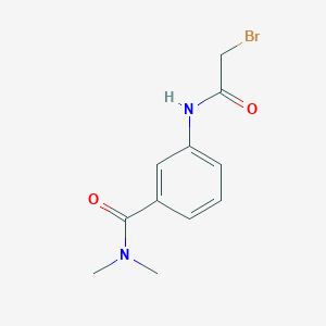 molecular formula C11H13BrN2O2 B1532087 3-[(2-Bromoacetyl)amino]-N,N-dimethylbenzamide CAS No. 1138443-08-9