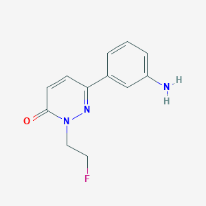 molecular formula C12H12FN3O B1532096 6-(3-Aminophenyl)-2-(2-fluoroethyl)-2,3-dihydropyridazin-3-one CAS No. 2097984-29-5