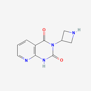 molecular formula C10H10N4O2 B1532103 3-(azetidin-3-yl)pyrido[2,3-d]pyrimidine-2,4(1H,3H)-dione CAS No. 2098078-91-0