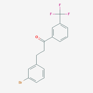 molecular formula C16H12BrF3O B1532106 3-(3-溴苯基)-3'-三氟甲基苯丙酮 CAS No. 898760-54-8