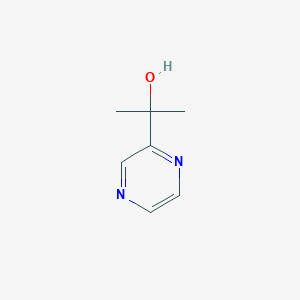 molecular formula C7H10N2O B15321089 2-(2-Pyrazinyl)-2-propanol CAS No. 41110-22-9