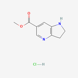 molecular formula C9H11ClN2O2 B15321154 methyl1H,2H,3H-pyrrolo[3,2-b]pyridine-6-carboxylatehydrochloride 