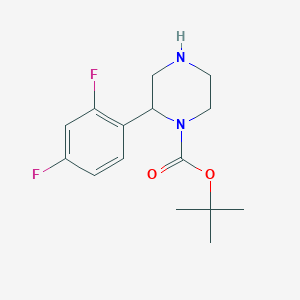 molecular formula C15H20F2N2O2 B15321197 Tert-butyl 2-(2,4-difluorophenyl)piperazine-1-carboxylate 