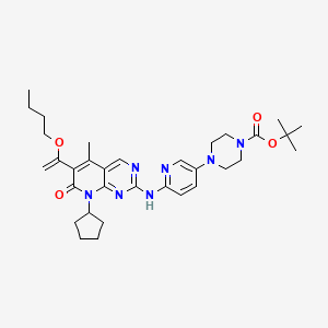 Tert-butyl 4-(6-((6-(1-butoxyvinyl)-8-cyclopentyl-5-methyl-7-oxo-7,8-dihydropyrido[2,3-d]pyrimidin-2-yl)amino)pyridin-3-yl)piperazine-1-carboxylate