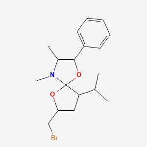 7-(Bromomethyl)-9-isopropyl-3,4-dimethyl-2-phenyl-1,6-dioxa-4-azaspiro[4.4]nonane