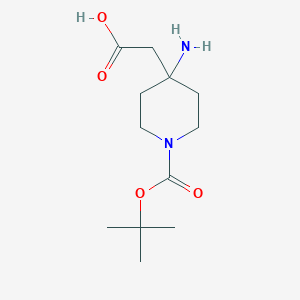 2-(4-Amino-1-(tert-butoxycarbonyl)piperidin-4-YL)acetic acid