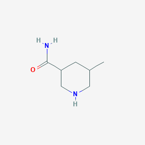 molecular formula C7H14N2O B15321290 5-Methylpiperidine-3-carboxamide 