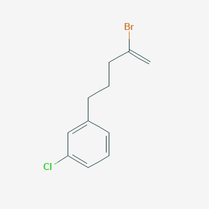 molecular formula C11H12BrCl B1532133 2-Bromo-5-(3-chlorophenyl)-1-pentene CAS No. 1143461-29-3