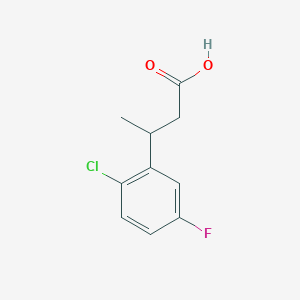 molecular formula C10H10ClFO2 B15321330 3-(2-Chloro-5-fluorophenyl)butanoic acid 
