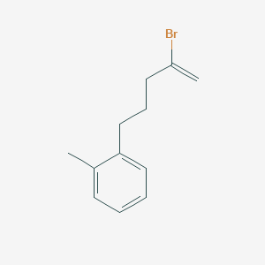 molecular formula C12H15B B1532134 2-Bromo-5-(2-methylphenyl)-1-pentene CAS No. 1143461-34-0