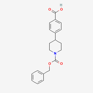 molecular formula C20H21NO4 B1532135 1-CBZ-4-(4-CARBOXY-PHENYL)-PIPERIDINE CAS No. 885274-62-4