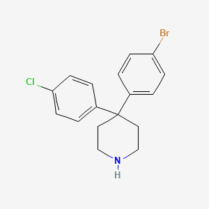 molecular formula C17H17BrClN B1532136 4-(4-Bromophenyl)-4-(4-chlorophenyl)piperidine CAS No. 857531-01-2