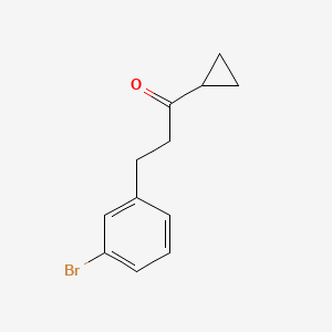 molecular formula C12H13BrO B1532140 2-(3-Bromophenyl)ethyl cyclopropyl ketone CAS No. 898760-87-7