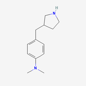 molecular formula C13H20N2 B15321410 N,N-dimethyl-4-(pyrrolidin-3-ylmethyl)aniline 