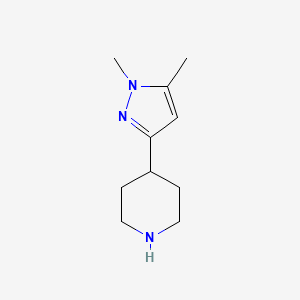 molecular formula C10H17N3 B15321434 4-(1,5-dimethyl-1H-pyrazol-3-yl)piperidine 