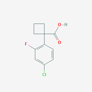 molecular formula C11H10ClFO2 B15321455 1-(4-Chloro-2-fluorophenyl)cyclobutane-1-carboxylic acid CAS No. 1260798-68-2