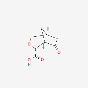 molecular formula C8H10O4 B15321462 rac-(1R,2S,5R)-7-oxo-3-oxabicyclo[3.2.1]octane-2-carboxylicacid 