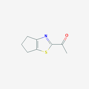 molecular formula C8H9NOS B1532149 1-{4H,5H,6H-cyclopenta[d][1,3]thiazol-2-yl}ethan-1-one CAS No. 1211510-76-7
