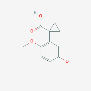 molecular formula C12H14O4 B15321493 1-(2,5-Dimethoxyphenyl)cyclopropane-1-carboxylic acid 