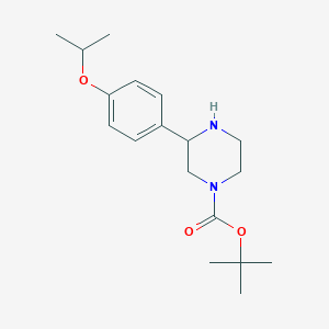 molecular formula C18H28N2O3 B15321550 Tert-butyl 3-(4-isopropoxyphenyl)piperazine-1-carboxylate 