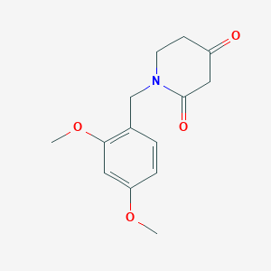 molecular formula C14H17NO4 B1532157 1-(2,4-Dimethoxybenzyl)piperidine-2,4-dione CAS No. 1188264-87-0