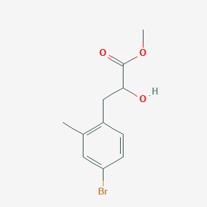 molecular formula C11H13BrO3 B15321586 Methyl 3-(4-bromo-2-methylphenyl)-2-hydroxypropanoate 