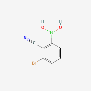 molecular formula C7H5BBrNO2 B1532159 3-Bromo-2-cyanophenylboronic acid CAS No. 1032231-32-5