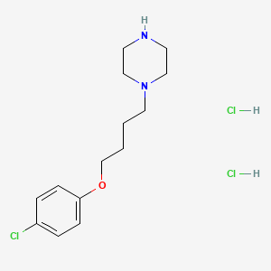 molecular formula C14H23Cl3N2O B1532161 1-[4-(4-氯苯氧基)-丁基]-哌嗪二盐酸盐 CAS No. 1185293-72-4
