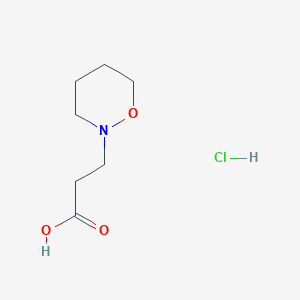 molecular formula C7H14ClNO3 B1532166 3-(1,2-Oxazinan-2-yl)propanoic acid hydrochloride CAS No. 1185298-71-8