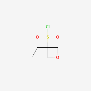 molecular formula C5H9ClO3S B15321677 3-Ethyloxetane-3-sulfonyl chloride 
